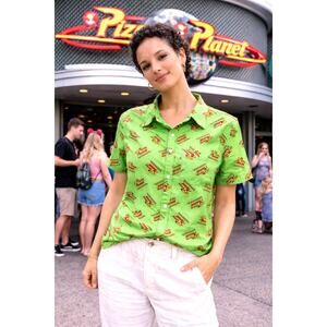 Disney Parks Unisex Toy Story Pizza Planet Button Down Camp Shirt S
